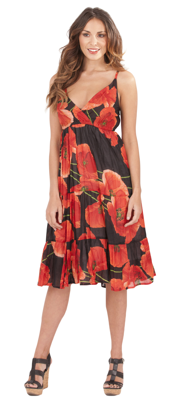Womens Summer Dress V Neck Ladies Strappy Sleeveless Beach Holiday Sun Dress | eBay